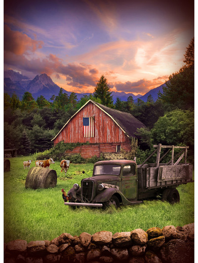 Sun Up To Sun Down Dawn Farm Cotton Quilting Fabric Panel Sun Up To Sun Down Dawn Farm Cotton Quilting Fabric Panel