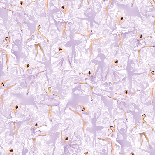 Pearl Ballet Ballerina Prima Lilac Pearlized Cotton Quilting Fabric Pearl Ballet Ballerina Prima Lilac Pearlized Cotton Quilting Fabric