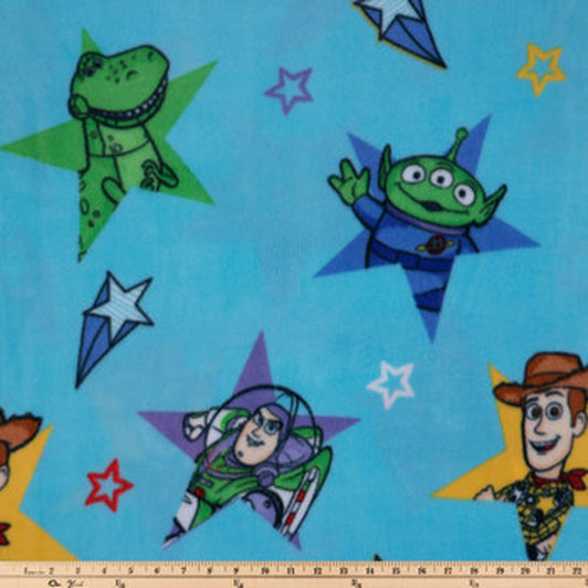 Disney Toy Story Woody Buzz and friends FLEECE Fabric Disney Toy Story Woody Buzz and friends FLEECE Fabric