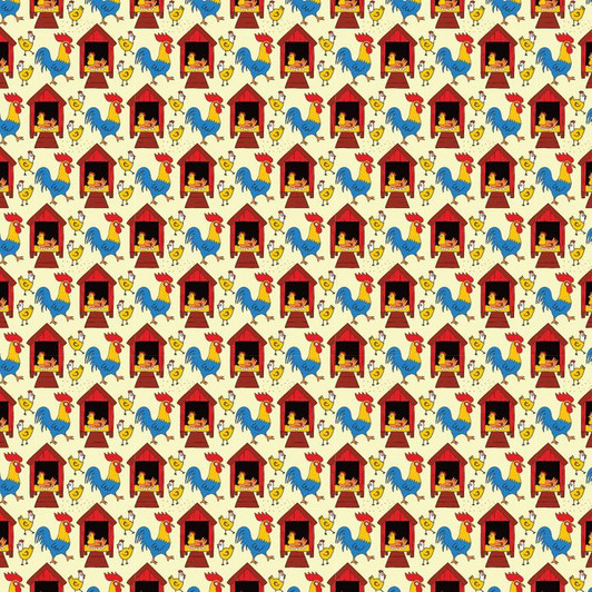 Happy Farm Chickens Hens Roosters DV5081 Cotton Quilting Fabric Happy Farm Chickens Hens Roosters DV5081 Cotton Quilting Fabric