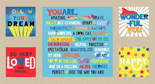 You Are Amazing Cotton Quilting Fabric Panel You Are Amazing Cotton Quilting Fabric Panel