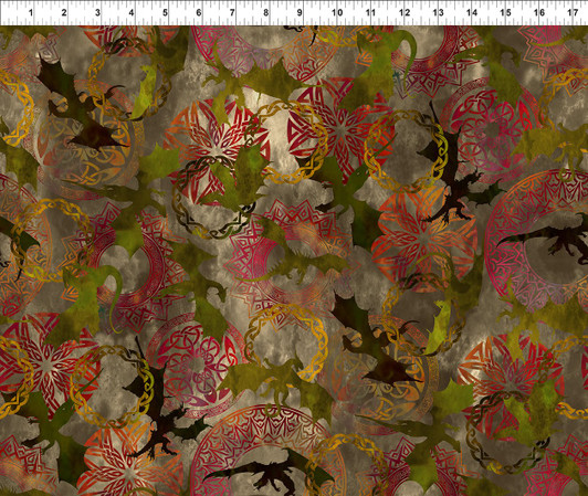 Dragons The Ancients Flying Dragons Beige Cotton Quilting Fabric Dragons The Ancients Flying Dragons Beige Cotton Quilting Fabric