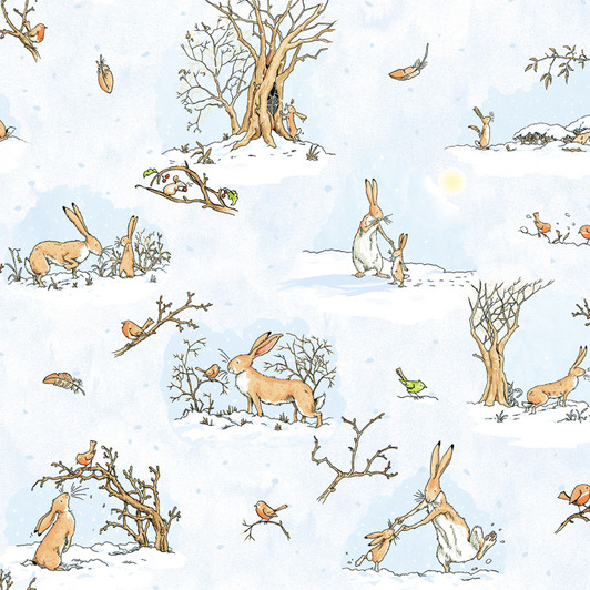 Guess How Much I Love You Scenic Denim Cotton Quilting Fabric Guess How Much I Love You Scenic Denim Cotton Quilting Fabric