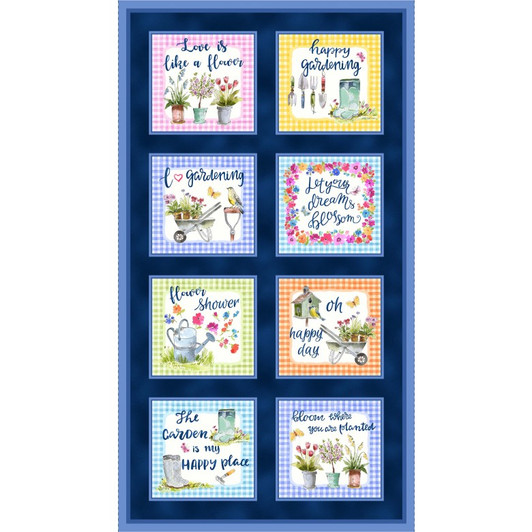 In the Garden Spring Awakening Cotton Quilting Fabric Panel In the Garden Spring Awakening Cotton Quilting Fabric Panel