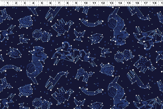 Celestial Magic Zodiacs Navy Background Gold Metallic Cotton Quilting Fabric Celestial Magic Zodiacs Navy Background Gold Metallic Cotton Quilting Fabric