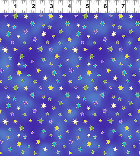 Celestial Magic Stars Blue Background Gold Metallic Cotton Quilting Fabric Celestial Magic Stars Blue Background Gold Metallic Cotton Quilting Fabric