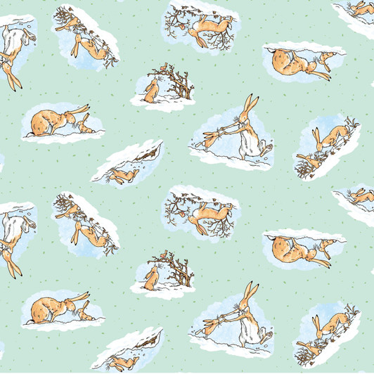 Guess How Much I Love You Bunny Scenes Turquoise Cotton Quilting Fabric Guess How Much I Love You Bunny Scenes Turquoise Cotton Quilting Fabric