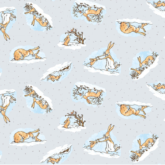 Guess How Much I Love You Bunny Scenes Pewter Cotton Quilting Fabric Guess How Much I Love You Bunny Scenes Pewter Cotton Quilting Fabric