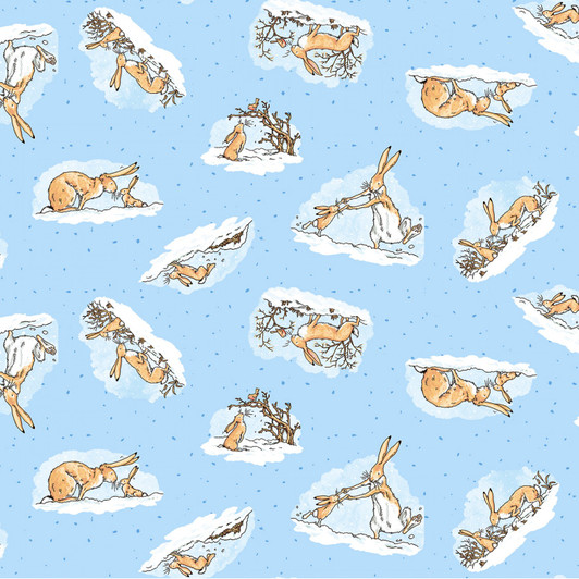 Guess How Much I Love You Bunny Scenes Blue Cotton Quilting Fabric Guess How Much I Love You Bunny Scenes Blue Cotton Quilting Fabric