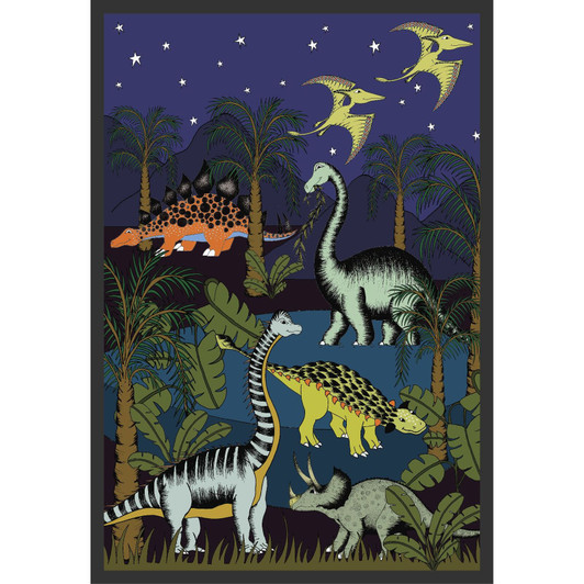 Dino Raw Dinosaur Night DV5023 Cotton  108" Backing Quilting Fabric Panel Dino Raw Dinosaur Night DV5023 Cotton  108" Backing Quilting Fabric Panel