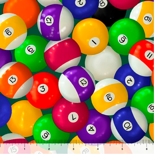This and That VI Billiard Balls 28727-X Cotton Quilting Fabric This and That VI Billiard Balls 28727-X Cotton Quilting Fabric