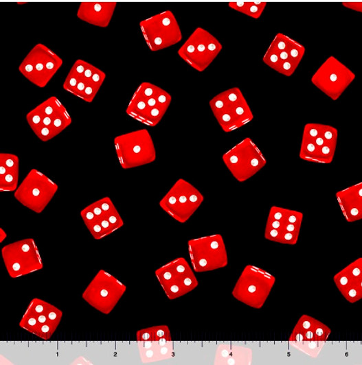 This and That VI Dice Black 28731-J Cotton Quilting Fabric This and That VI Dice Black 28731-J Cotton Quilting Fabric