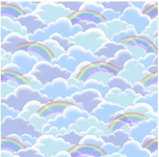 I'll Be A Sunbeam Rainbows and Clouds Blue 28782-B Cotton Quilting Fabric I'll Be A Sunbeam Rainbows and Clouds Blue 28782-B Cotton Quilting Fabric