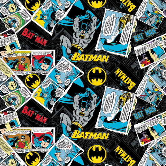 Batman DC Collage Black 23200119-3 Cotton Quilting Fabric Batman DC Collage Black 23200119-3 Cotton Quilting Fabric