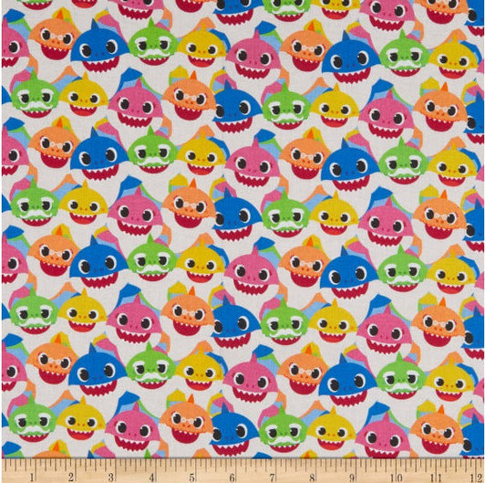 Baby Shark Family Packed Multi Nickelodeon Cotton Quilting Fabric Baby Shark Family Packed Multi Nickelodeon Cotton Quilting Fabric