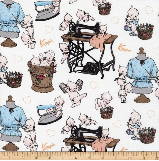 Sew Kewpie Main Cloud Cotton Quilting Fabric Sew Kewpie Main Cloud Cotton Quilting Fabric