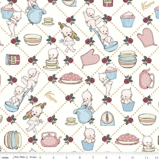 Sew Kewpie Kooks Cloud Cotton Quilting Fabric Sew Kewpie Kooks Cloud Cotton Quilting Fabric