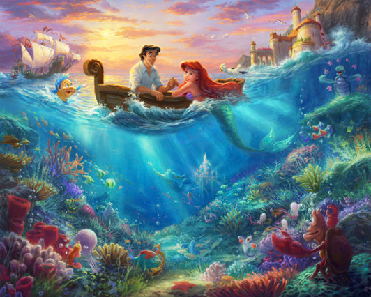 Disney Dreams Ariel The Little Mermaid Cotton Quilting Fabric Panel Disney Dreams Ariel The Little Mermaid Cotton Quilting Fabric Panel