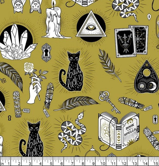 When Stars Align Trust The Universe Green Cotton Quilting Fabric When Stars Align Trust The Universe Green Cotton Quilting Fabric