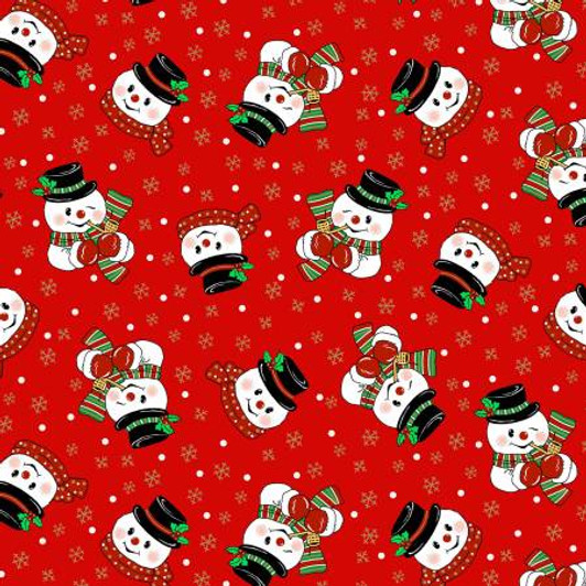 Vintage Holiday  Christmas Corn Cob Snowmen Metallic Highlights Red Cotton Quilting Fabric Vintage Holiday  Christmas Corn Cob Snowmen Metallic Highlights Red Cotton Quilting Fabric