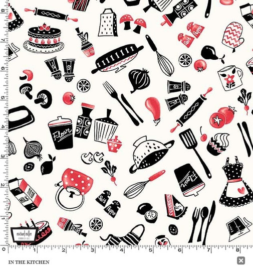 Kiss the Cook In The Kitchen Pear Cotton Quilting Fabric Kiss the Cook In The Kitchen Pear Cotton Quilting Fabric