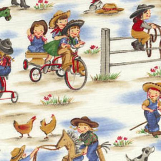 Lil Cowpokes Retro Cowgirls CX0633-DEN Cotton Quilting Fabric Lil Cowpokes Retro Cowgirls CX0633-DEN Cotton Quilting Fabric