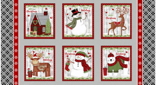 Snow Merry Christmas Snowman Reindeer 5697S-98 Cotton Quilting Fabric Block Panel Snow Merry Christmas Snowman Reindeer 5697S-98 Cotton Quilting Fabric Block Panel