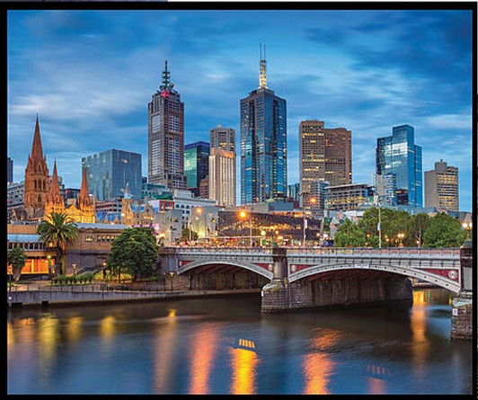 Melbourne Australia Sights Skyline 8086A Cotton Quilting Fabric Panel Melbourne Australia Sights Skyline 8086A Cotton Quilting Fabric Panel
