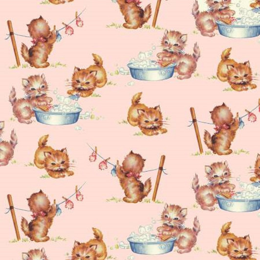 Cats Kittens Pink Kitties Thats My Baby Cotton Quilting Fabric Cats Kittens Pink Kitties Thats My Baby Cotton Quilting Fabric