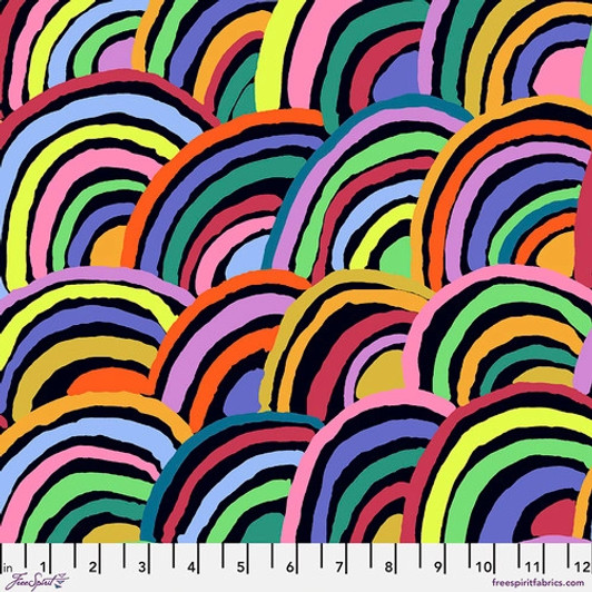Kaffe Fassett Rainbows Black PWGP190-BLACK Cotton Quilting Fabric Kaffe Fassett Rainbows Black PWGP190-BLACK Cotton Quilting Fabric