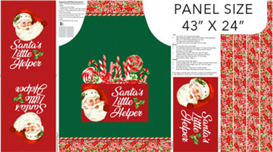 Christmas Peppermint Candy Child's Apron DP24622-78 Cotton Quilting Fabric Panel Christmas Peppermint Candy Child's Apron DP24622-78 Cotton Quilting Fabric Panel