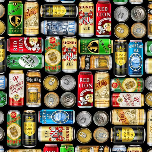 Ale House Beer Cold One Multi Cotton Quilting Fabric