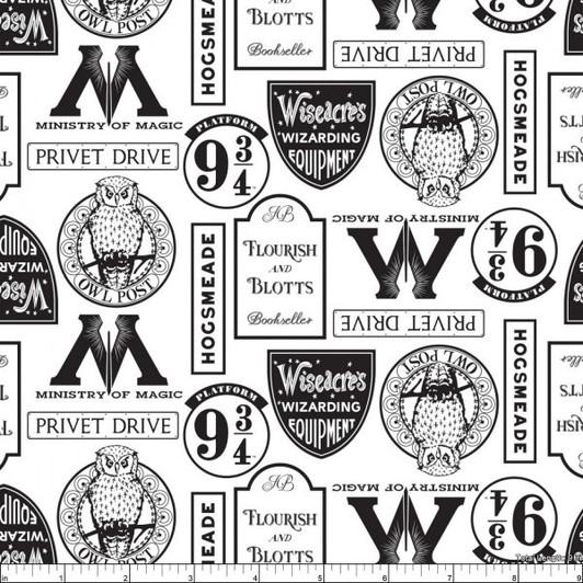 Harry Potter Wizarding World Locations Cotton Quilting Fabric Harry Potter Wizarding World Locations Cotton Quilting Fabric