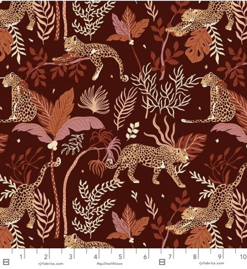 Magic of the Serengeti Leopard Deep Plum Cotton Quilting Fabric Magic of the Serengeti Leopard Deep Plum Cotton Quilting Fabric