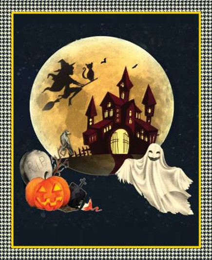 Halloween Darkside Ghosts Witches Pumpkins Cotton Quilting Fabric Panel Halloween Darkside Ghosts Witches Pumpkins Cotton Quilting Fabric Panel