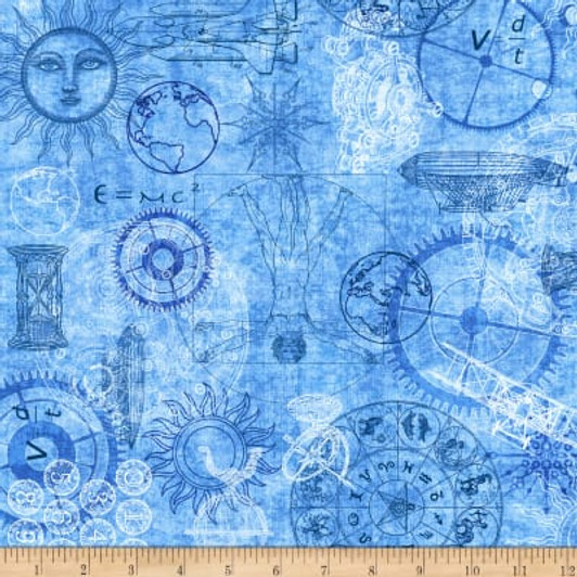 Space Time Blue Intergalactic Quilting Treasures Cotton Quilting Fabric Space Time Blue Intergalactic Quilting Treasures Cotton Quilting Fabric