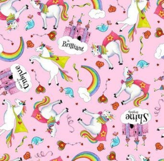 Party Like A Unicorn Pink Tossed Quilting Treasures Cotton Quilting Fabric 1/2 YARD Party Like A Unicorn Pink Tossed Quilting Treasures Cotton Quilting Fabric 1/2 YARD