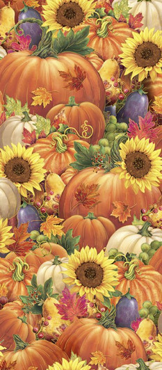 Always Give Thanks Pumpkins and Sunflowers 28969-O Cotton Quilting Fabric Always Give Thanks Pumpkins and Sunflowers 28969-O Cotton Quilting Fabric