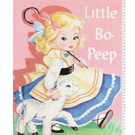Vintage Storybook Little Bo Peep Cotton Quilting Fabric Panel Vintage Storybook Little Bo Peep Cotton Quilting Fabric Panel