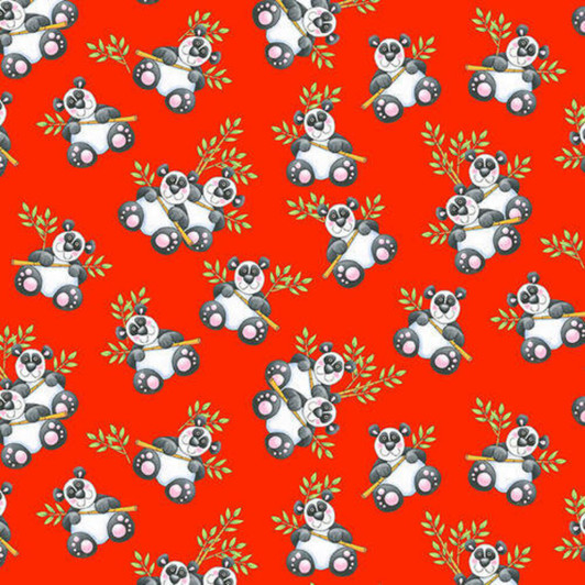 Noahs Story Noahs Ark Pandas Red 9455 88 Cotton Quilting Fabric Noahs Story Noahs Ark Pandas Red 9455 88 Cotton Quilting Fabric