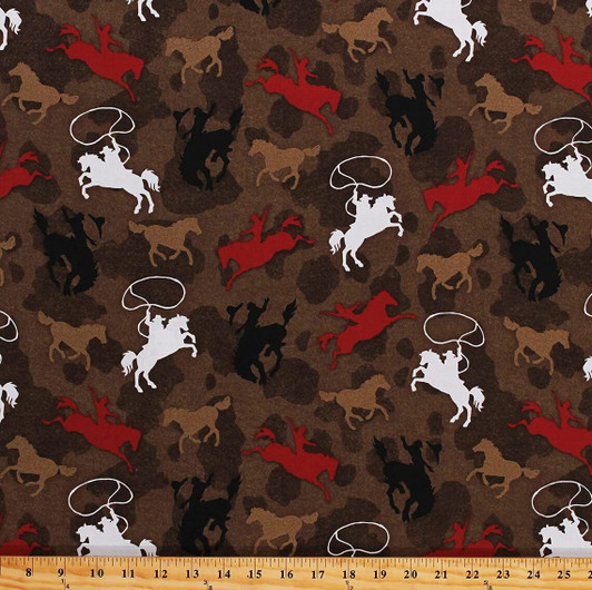 Sunset Rodeo Cowboy on a Bucking Horse Silhouette Brown 9151 33 Cotton Quilting Fabric Sunset Rodeo Cowboy on a Bucking Horse Silhouette Brown 9151 33 Cotton Quilting Fabric