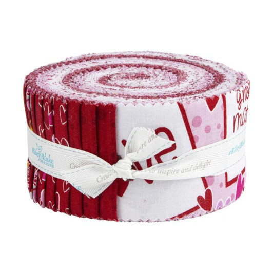 Gnomes in Love Rolie Jelly Roll 40 Piece Cotton Quilting Fabric Gnomes in Love Rolie Jelly Roll 40 Piece Cotton Quilting Fabric