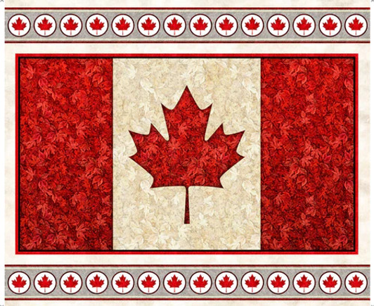 The Great White North Maple Leaf 28740-E Cotton Quilting Fabric Panel The Great White North Maple Leaf 28740-E Cotton Quilting Fabric Panel