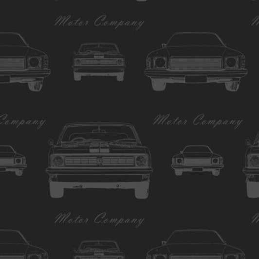 Vintage Vehicles Ford  Utes Silhouette Black 1043Q Cotton Quilting Fabric
