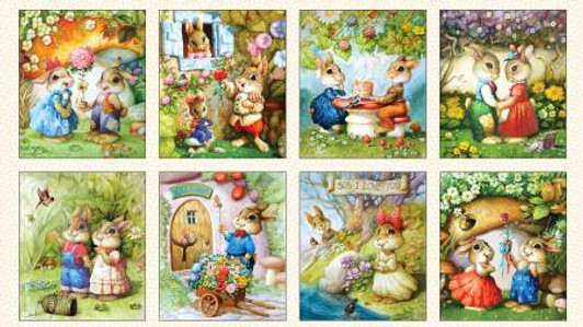Bunnies I Love You 27000E-CREAM Cotton Quilting Fabric Panel Bunnies I Love You 27000E-CREAM Cotton Quilting Fabric Panel