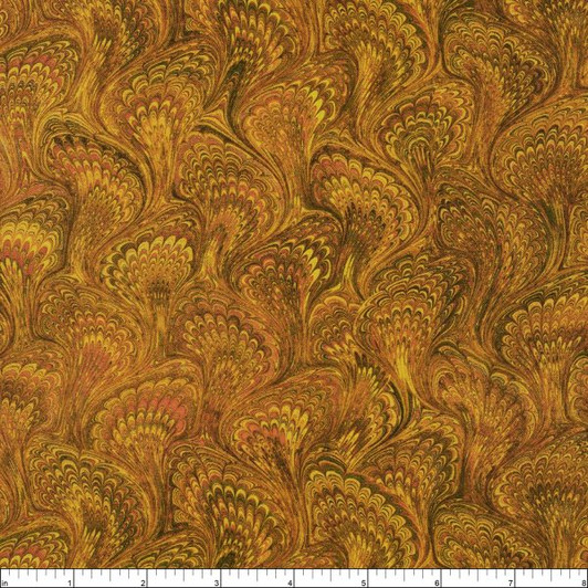 Library of Rarities Butterscotch Swirls SRKD19602242 Cotton Quilting Fabric Library of Rarities Butterscotch Swirls SRKD19602242 Cotton Quilting Fabric