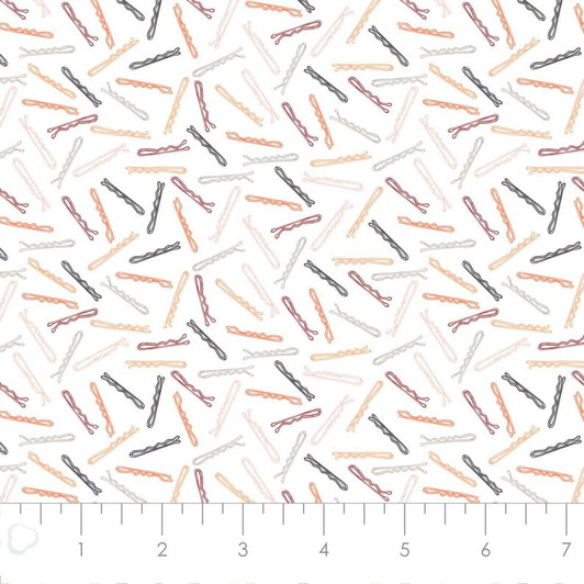 Love is in the Hair Bobby Pins White 30210105-1 Cotton Quilting Fabric Love is in the Hair Bobby Pins White 30210105-1 Cotton Quilting Fabric