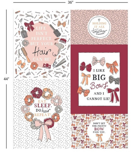 Love is in the Hair Life Isnt Perfect 30210106P-1 Cotton Quilting Fabric Panel Love is in the Hair Life Isnt Perfect 30210106P-1 Cotton Quilting Fabric Panel