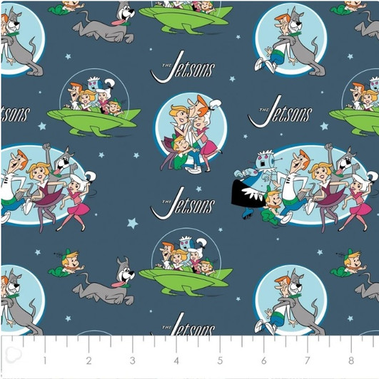 Jetsons Family Characters Blue 24080001-1 Cotton Quilting Fabric Jetsons Family Characters Blue 24080001-1 Cotton Quilting Fabric