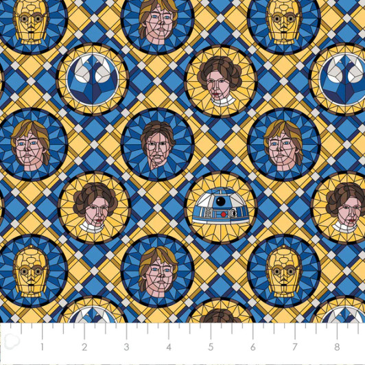 Star Wars Stained Glass Rebel Coin 73011252-1 Cotton Quilting Fabric Star Wars Stained Glass Rebel Coin 73011252-1 Cotton Quilting Fabric